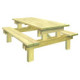 4 tables pique-nique en Pin GÉMINO