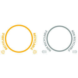 Stickers pour corbeilleavec couvercle en option