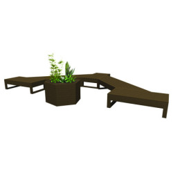 Banquette de ville recyclé MYRA
