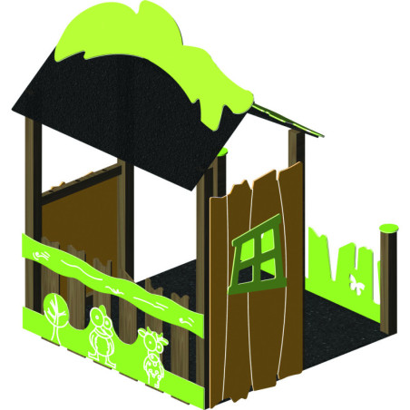 Cabane enfant extérieur pour collectivité MISSISSIPPI