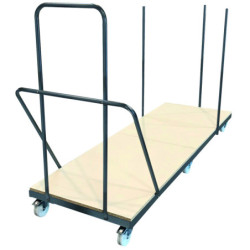 10 tables polyéthylène APOLLONIA + 1 chariot