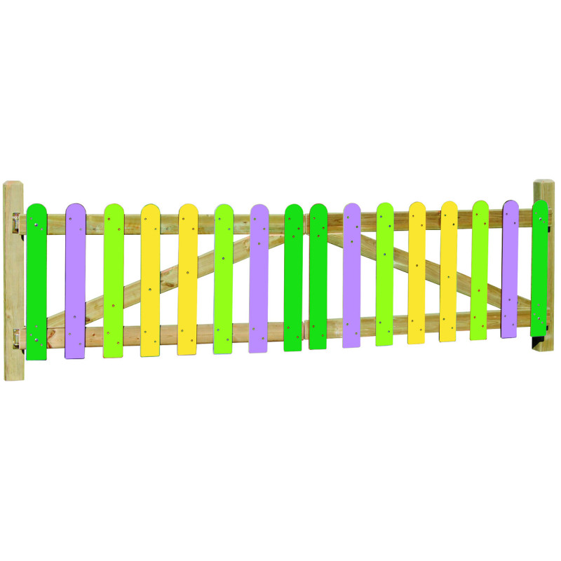 Clôture bois multicolore VERSEAU