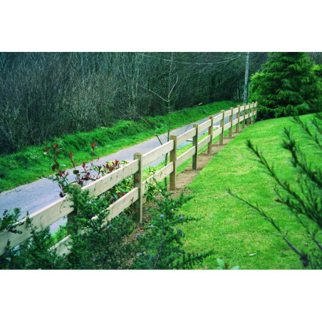 Clôture en bois POTEAUX CARRÉS