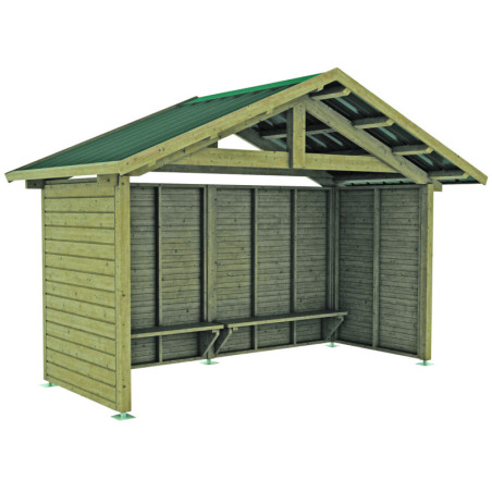 Abri pour voyageurs en bois COURLIS