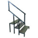 Escalier pour podium Haut. 800 mm + rampe d’escalier