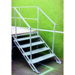 Escalier galvanisé larg. 1010 mm (intérieur)