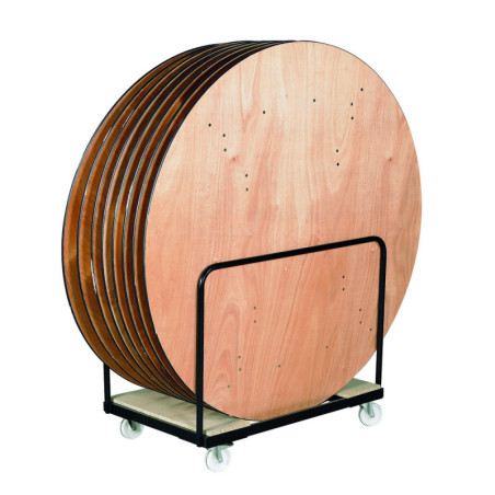 Chariot de transport tables rondes