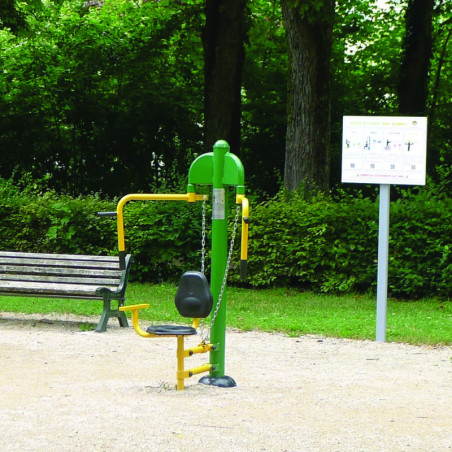 Panneau signalétique pour station fitness PMR