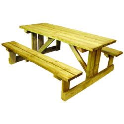 Ensemble table et banc MEN