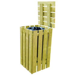 Poubelle publique bois SIMPSON