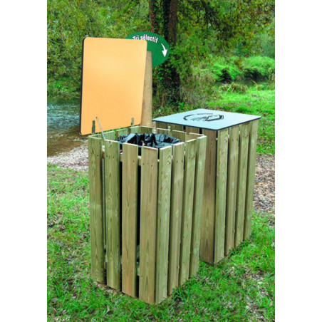 Corbeille de rue tri sélectif SARTAN