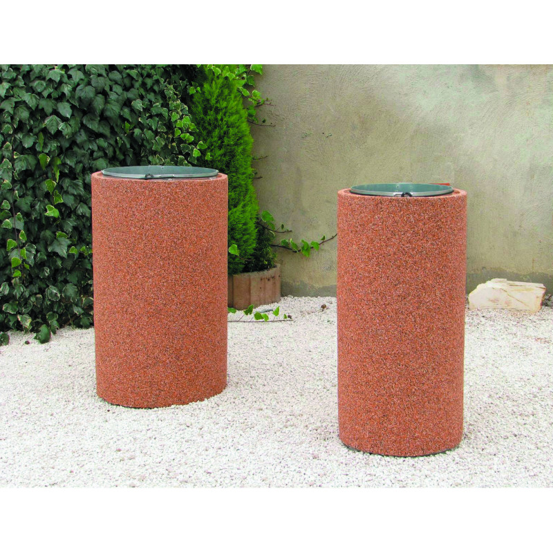 Corbeille de propreté extérieure béton OKAB