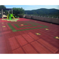 Dalles amortissantes unies...