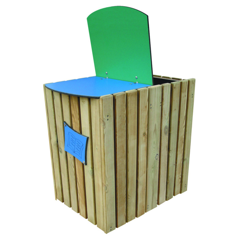 Poubelle double en bois DUO