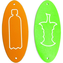 Poubelle double en bois DUO