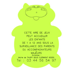 Panneau information aire de jeux