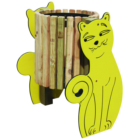 Poubelle bois figurine COMPLICE