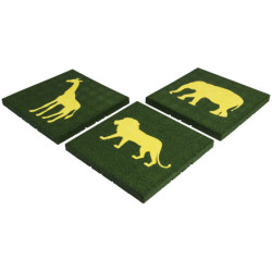 Dalles amortissantes colorées et avec motifs