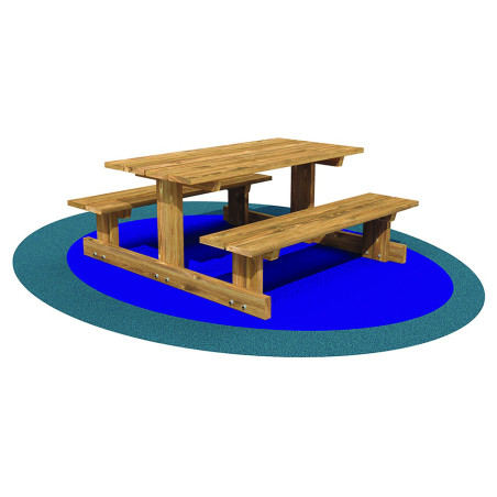 Table bancs bois LOU