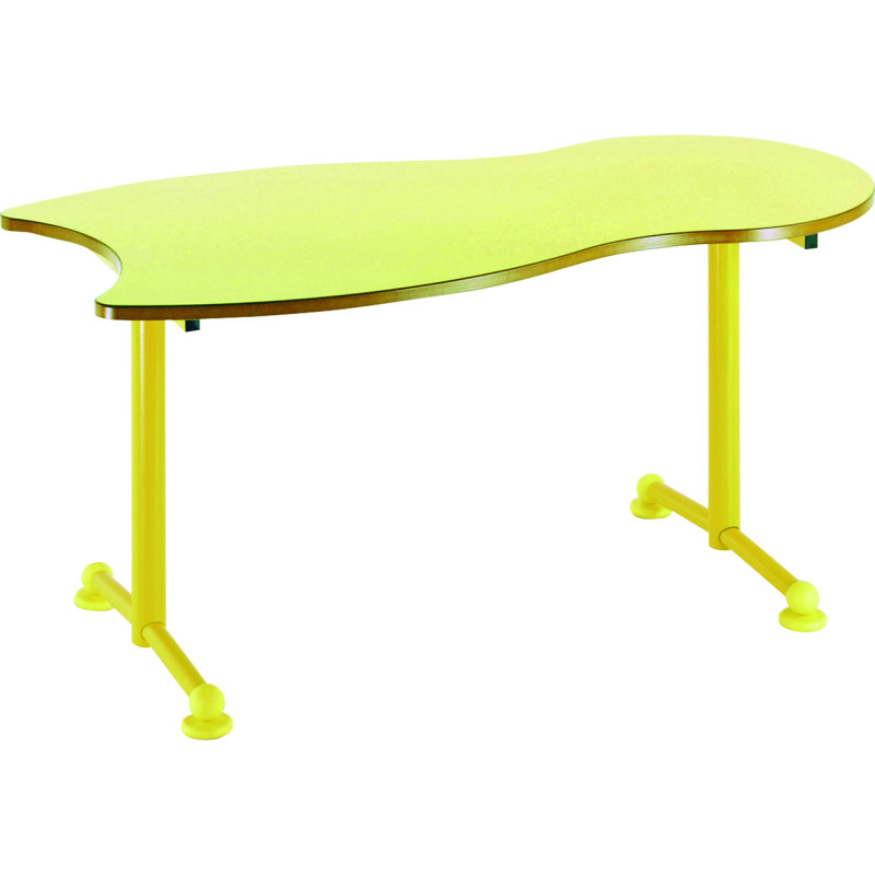 Abeille&nbsp;: table curviligne sur base rectangle.
