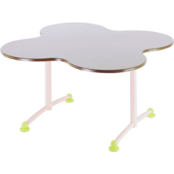 Fleur&nbsp;: table curviligne sur base ronde.