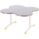 Fleur&nbsp;: table curviligne sur base ronde.