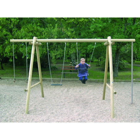 Balançoire en bois 4 AGRÈS