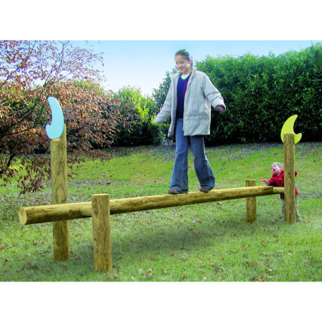 Poutre d'équilibre extérieure en bois