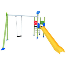 Portique et toboggan aire...