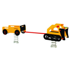 Bulldozer avec remorque