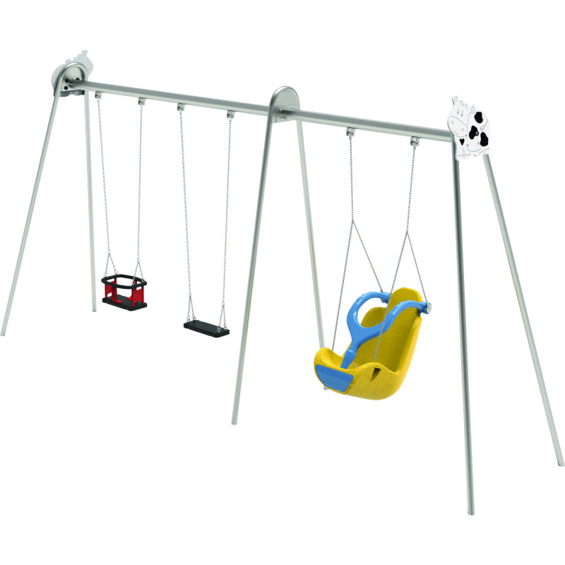 Balançoire acier PLUTON 3 places