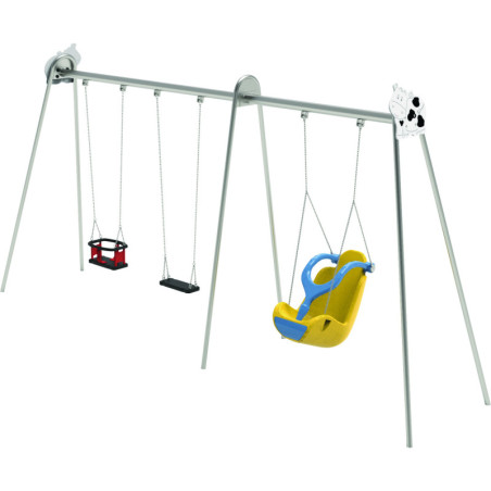 Balançoire acier PLUTON 3 places