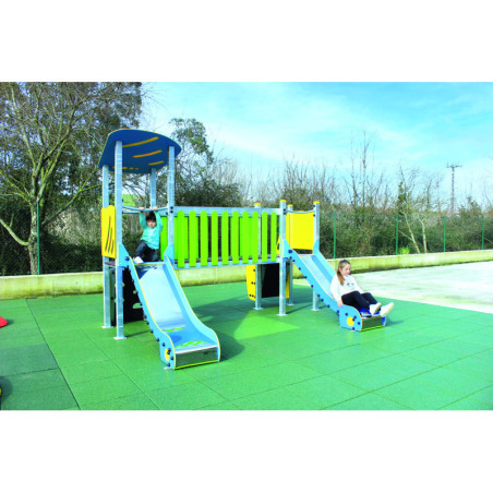 Jeu double toboggan SOLEIL