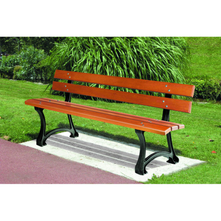 Banc 5 lames piètement arc