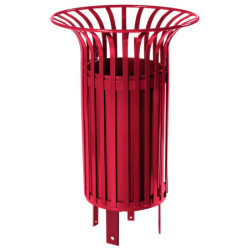 Corbeille de rue en acier FIDIS