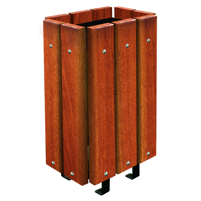 Poubelle de voirie en bois SUPERBA