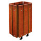 Poubelle de voirie en bois SUPERBA