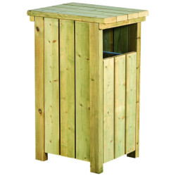 Corbeille de rue en bois...