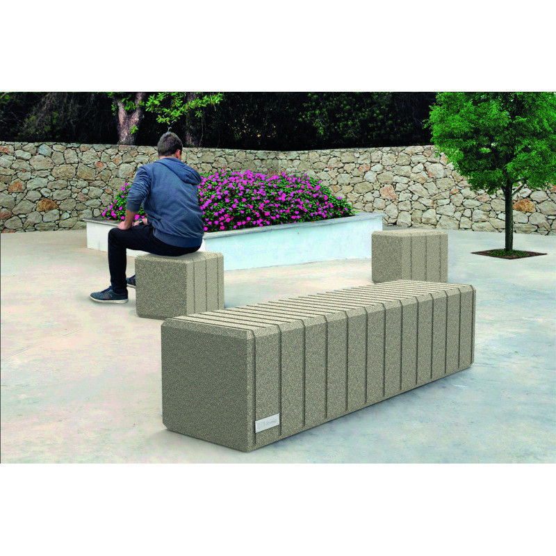 Banc sans dossier en plastique JAYA