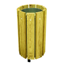 Corbeille de propreté bois VIRGINIS XL