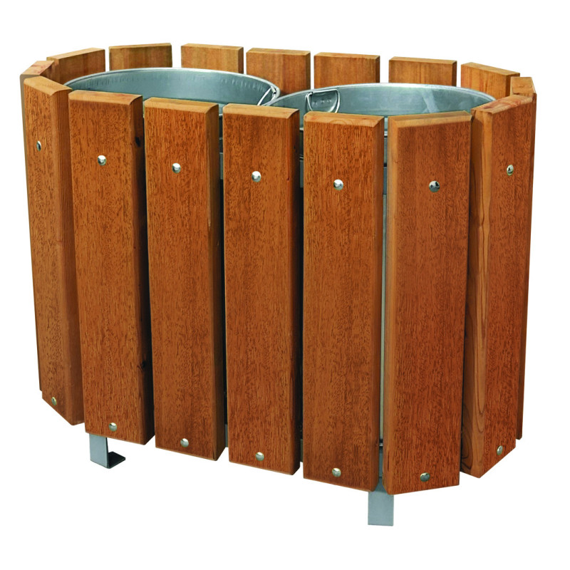 Corbeille urbaine 2 flux VIRGINIS tri sélectif