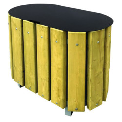 Corbeille urbaine 2 flux VIRGINIS tri sélectif