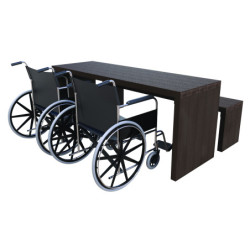 Table et banc recyclés DHIBA