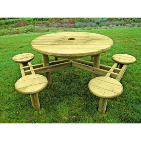 Table de pique nique ronde KAJAM