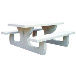 Table-bancs béton pique...