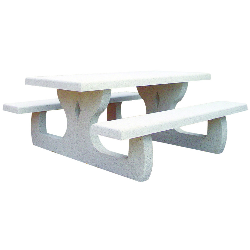 Table-bancs béton pique nique AGENA