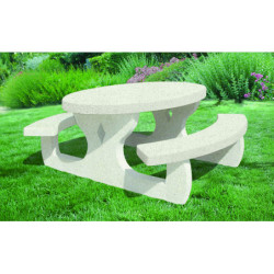 Table-bancs béton pique nique AGENA