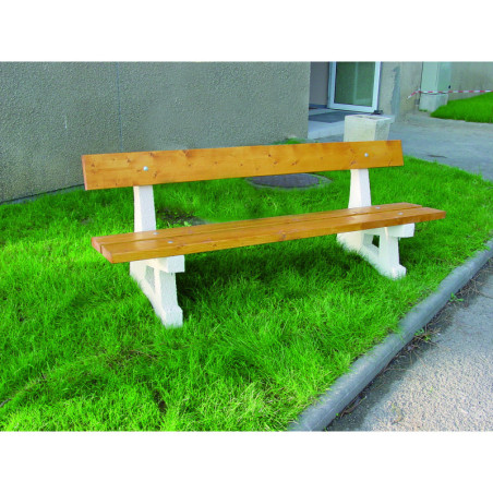 Banc en béton et lames bois MIRACH