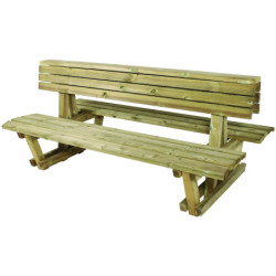 Banc bois double assise CLAVA