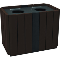 Corbeille urbaine de tri POINT TRI 2 flux